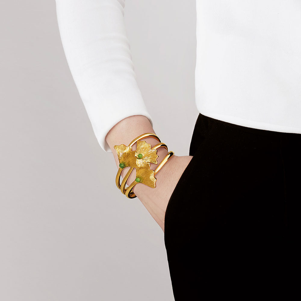 ブレスレット マンシェット ギンコ