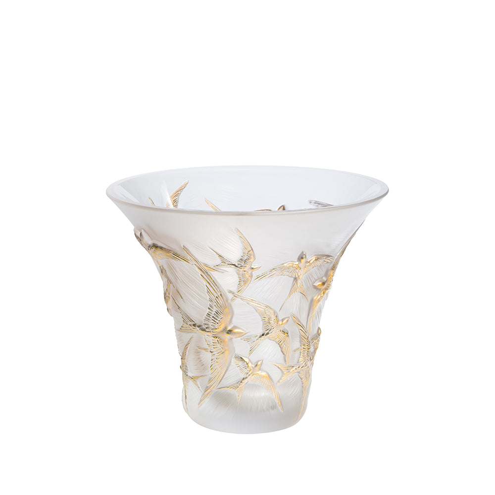 【美品】ラリック LALIQUE フラワーベース バガテル 花瓶 ラリック 花瓶 ○ バガテル フラワー ベース 小鳥 クリスタル