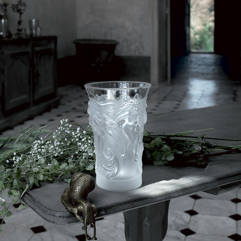 ラリック　LALIQUE エリザベート　花瓶　フラワーベース　クリスタル　小鳥 ラリック エリザベス ベース（花瓶） 13.5cm 1226500 | ブランド