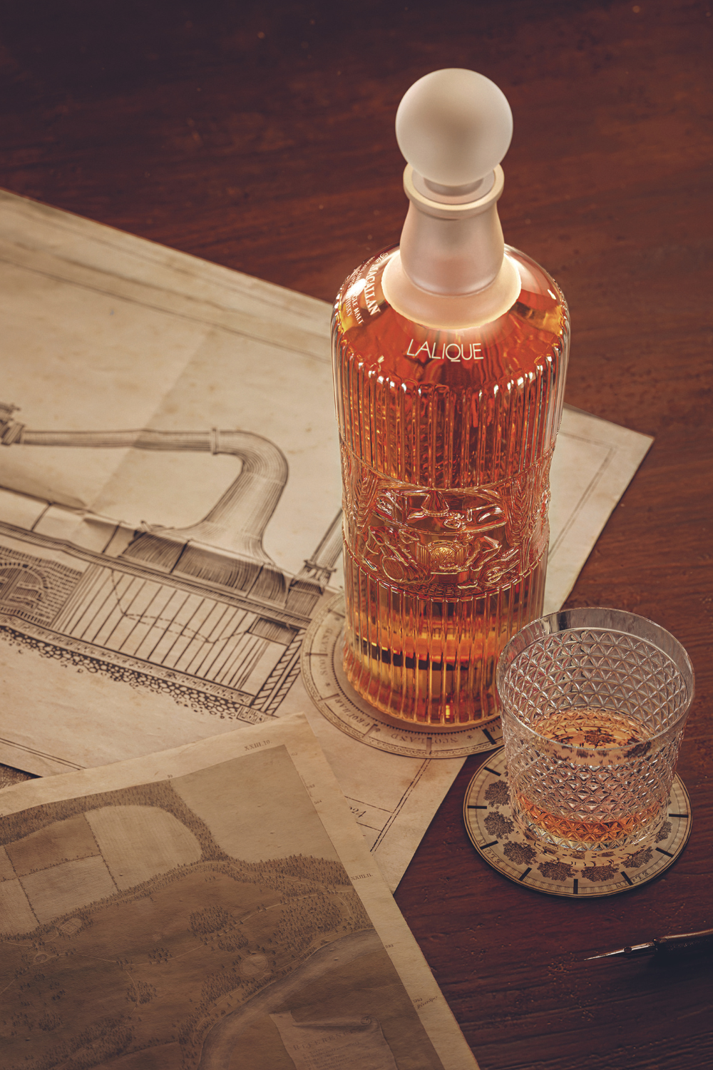 マッカラン × ラリック グラス Macallan N6 Lalique 70CL - CLUB MALT 希少 レア 新品未使用 LALIQUE