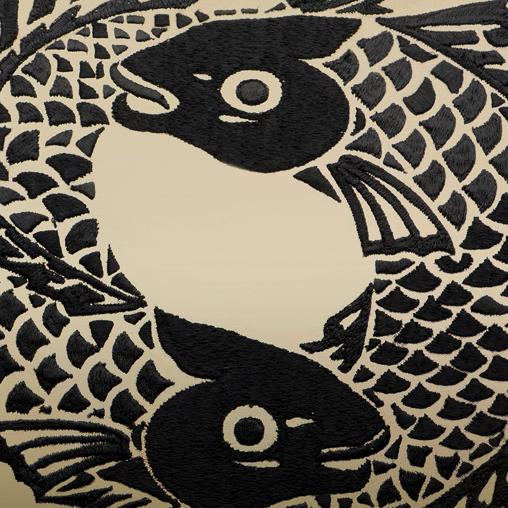 クッション 正方形 刺繍 ドゥ ポワソン