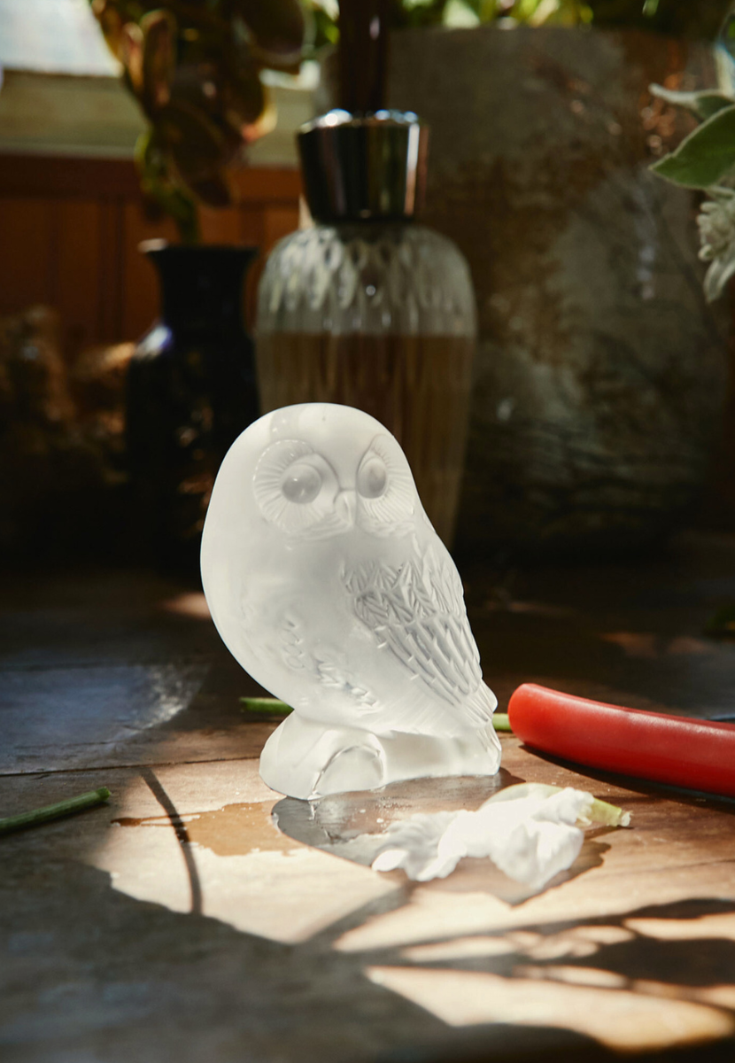 希少】LALIQUE ラリック フクロウ オパールセント 置物 【公式通販】