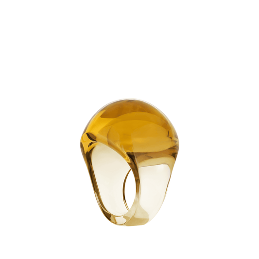 LALIQUE NERITA ラリック リング レディース グリーン Lalique Ring - Cabochon - Dark Green Crystal, Size 8 (57